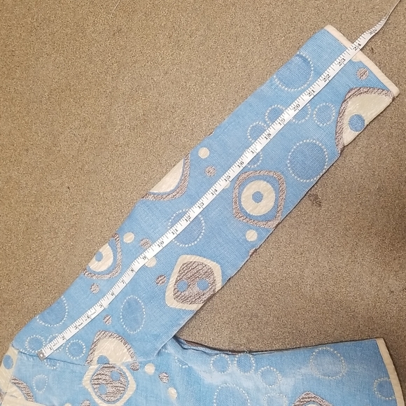 Khangura women's mandarin collar blue tan - Picture 4 of 6